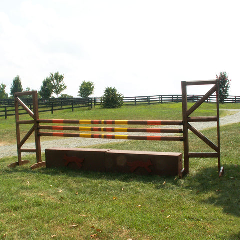 6ft Cut Rail Square Design Jumper Wing Standards #253 - Platinum Jumps