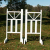 6ft Top Picket Triangle Cut Rail Bottom Jumper Wing Standards Horse Jumps #255 - Platinum Jumps