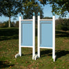6ft Colored Solid Panel Finial Jumper Wing Standards Horse Jumps #256 - Platinum Jumps