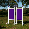 6ft Colored Solid Panel Finial Jumper Wing Standards Horse Jumps #256 - Platinum Jumps