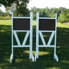 6ft Solid Panel Top Double Rail "V" Bottom Jumper Wing Standards Horse Jumps #258