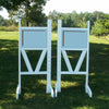6ft Solid Panel Top Double Rail "V" Bottom Jumper Wing Standards Horse Jumps #258