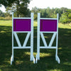 6ft Solid Panel Top Double Rail "V" Bottom Jumper Wing Standards Horse Jumps #258