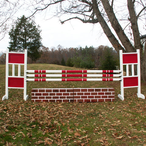 6ft Double Colored Solid Panels Jumper Wing Standards Horse Jumps #260 - Platinum Jumps
