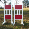 6ft Double Colored Solid Panels Jumper Wing Standards Horse Jumps #260 - Platinum Jumps