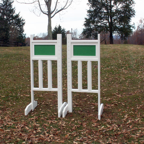 6ft Solid Panel Top Double Column Bottom Jumper Wing Standards Horse Jumps #261 - Platinum Jumps