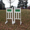 6ft Solid Panel Top Double Column Bottom Jumper Wing Standards Horse Jumps #261 - Platinum Jumps