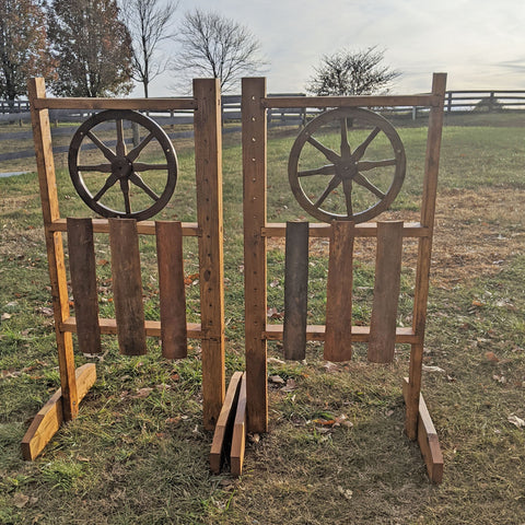 6ft Wagon Wheel Jumper Wing Standards Horse Jumps #271