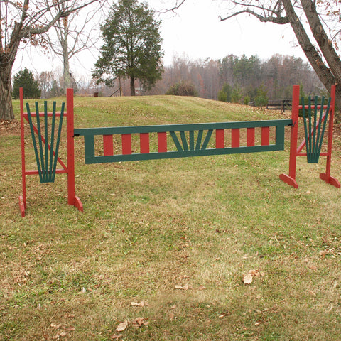 Aztec Fan Ladder Gate Wood Horse Jump - Platinum Jumps