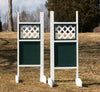 Lattice Top Solid Bottom Wing Standards Wood Horse Jumps #209
