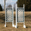 Solid Lattice Panel Wing Standards Wood Horse Jumps - Platinum Jumps