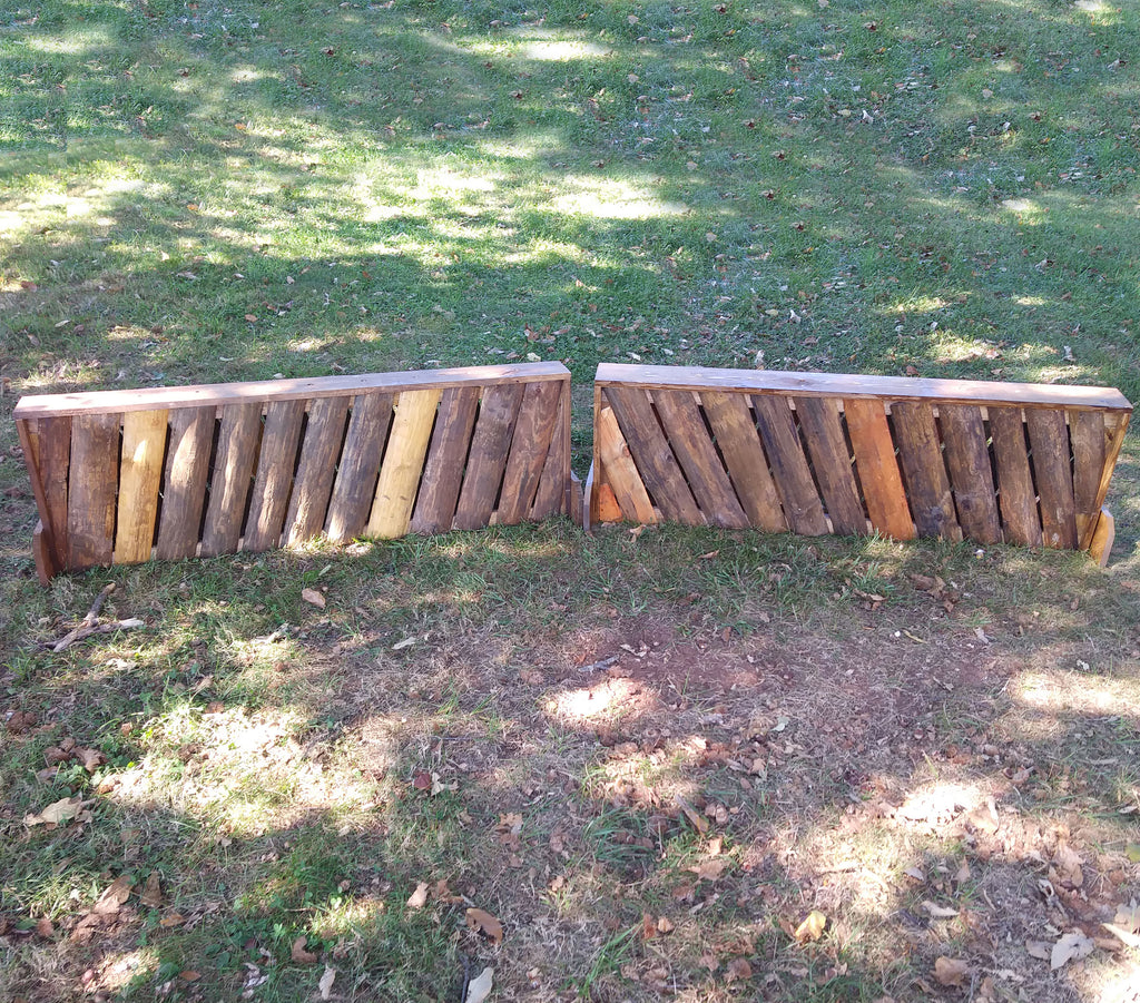 Slant Natural Bark Brush Box Horse Jumps Set/2 #421– Platinum Jumps