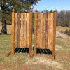 Natural Bark Panel Wing Standards Wood Horse Jumps - Platinum Jumps