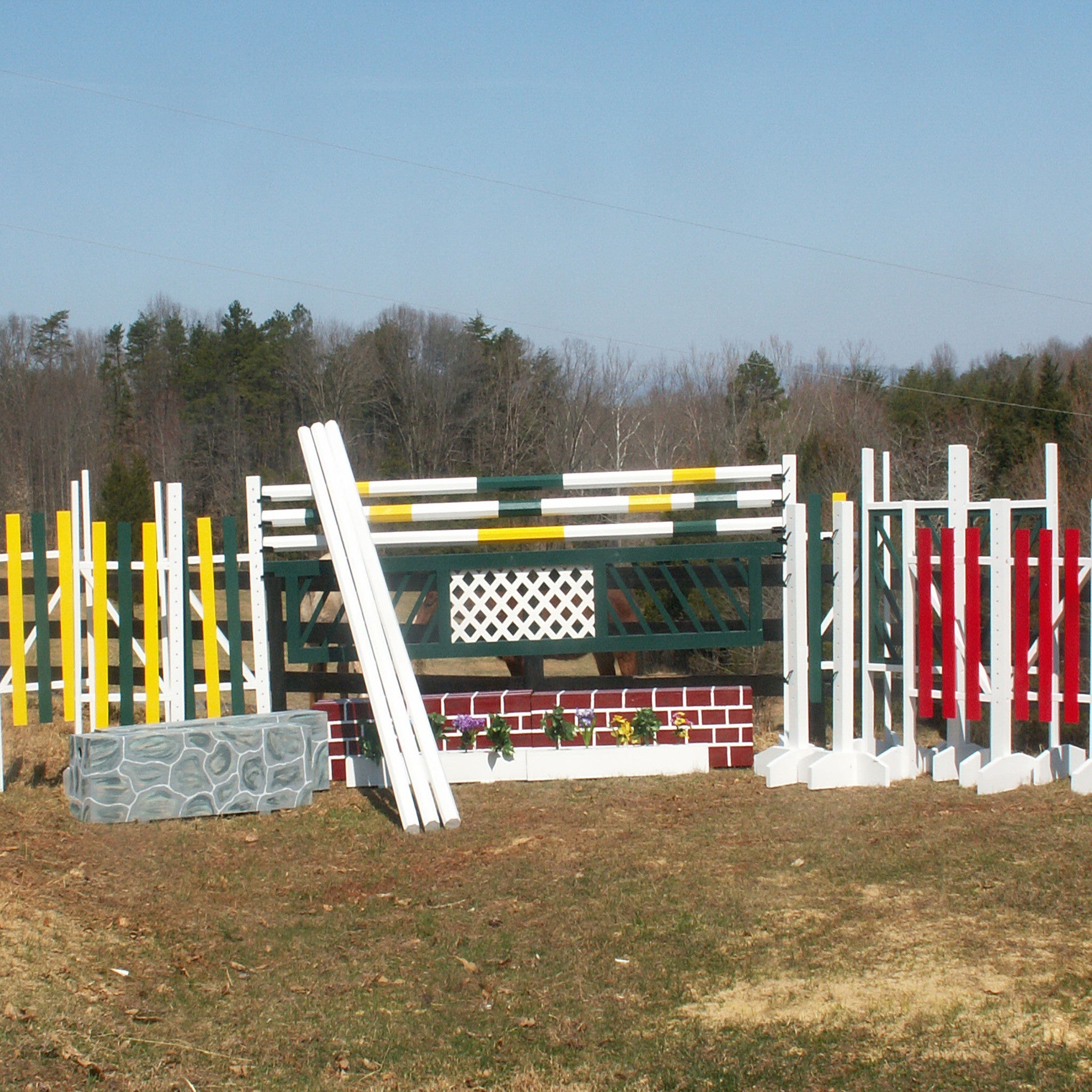 Rustic Rails Show Jump Hunter Show Ring Jump Package Wood Horse Jumps 6ftx12ft– Platinum Jumps