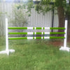 Double Band Colored Cut Rails/Poles Wood Horse Jumps Set/3 - Platinum Jumps