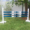 Double Band Colored Cut Rails/Poles Wood Horse Jumps Set/3 - Platinum Jumps