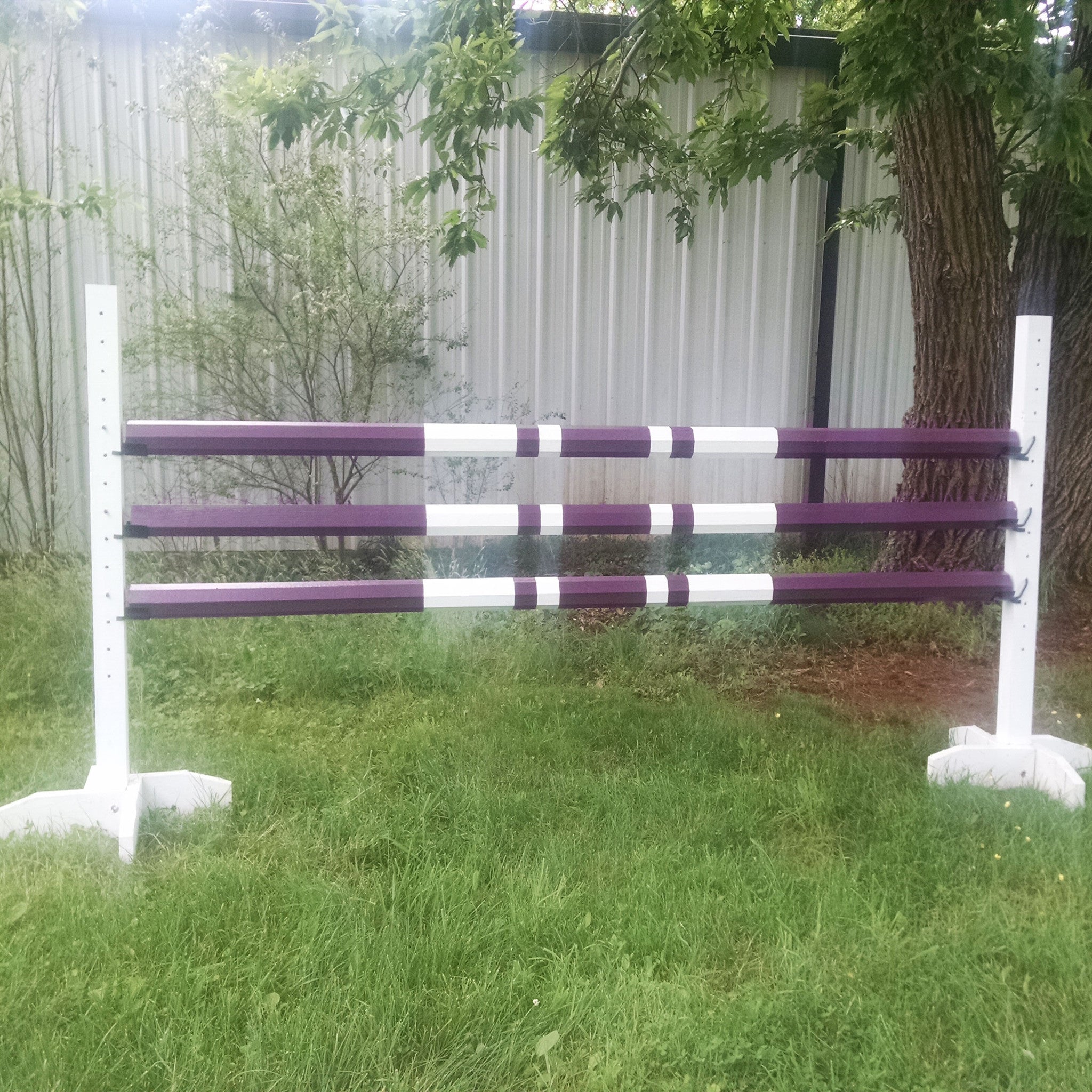 Double Band Colored CUT Rails/Poles Wood Horse Jumps Set/3 #801 ...