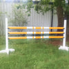 Double Band Colored Round Rails/Poles Wood Horse Jumps Set/3 - Platinum Jumps