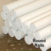 "V" Design Set/6 Round Rails/Poles Wood Horse Jumps - Platinum Jumps