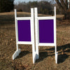 Solid Panel Colored Wing Standards Wood Horse Jumps - Platinum Jumps