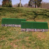 Stone Pattern Roll Top Wall Horse Jumps Set/2 - Platinum Jumps