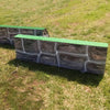 Stone Pattern Roll Top Wall Horse Jumps Set/2 - Platinum Jumps