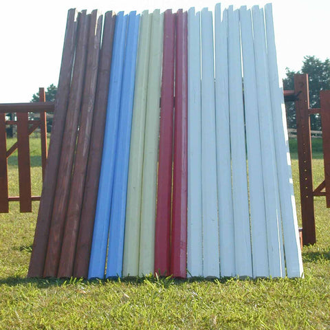 Solid Colored Octagonal Cut Rails/Poles Wood Horse Jumps - Platinum Jumps