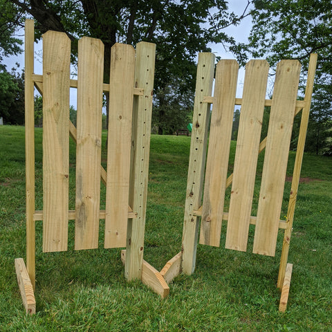"Paint-Your-Own" Wing Standards Wood Horse Jumps #228 - Platinum Jumps 