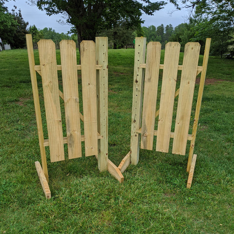 "Paint-Your-Own" Wing Standards Wood Horse Jumps #228