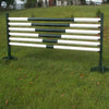"V" Design Set/6 Cut Rails/Poles Wood Horse Jumps - Platinum Jumps