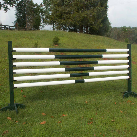 "V" Design Set/6 Cut Rails/Poles Wood Horse Jumps - Platinum Jumps