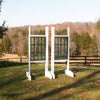 Basket Weave Wing Standards Wood Horse Jumps - Platinum Jumps